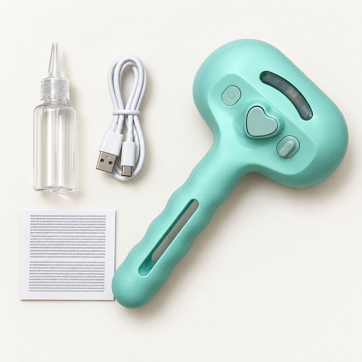 Aeriva Soffio con flaconcino, cavo USB-C e foglio di istruzioni